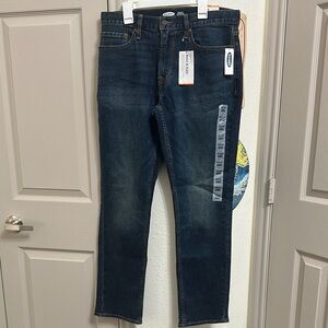 Men's Straight Blue Jeans